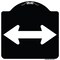 Signmission Bidirectional Arrow Black Heavy-Gauge Aluminum Architectural Sign, 18" x 18", BW-1818-24312 A-DES-BW-1818-24312 - alternate 1